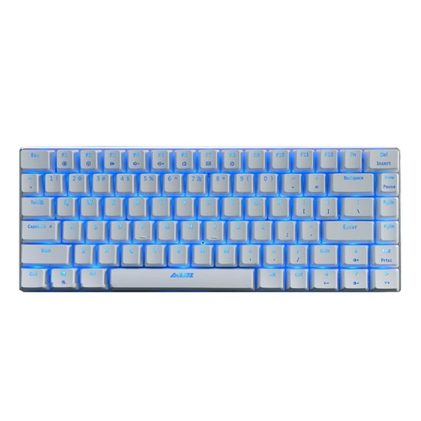 Black Docooler Ajazz Mechanical Keyboard Professional Gaming Keyboard Blue Switch Wired White Backlit Keyboard Blue Switch 
